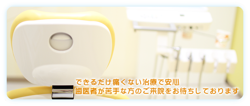 できるだけ痛くない治療で安心 歯医者が苦手な方のご来院をお待ちしております2